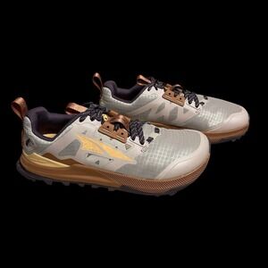 Altra Lone Peak 8 Trail Running Shoes Sneakers Womens 6 Taupe Gray Brown Gold